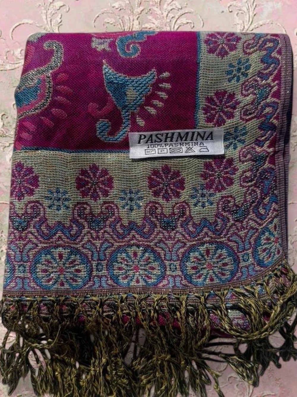 New | Limited Edition: Fuschia Shimmer Pashmina Shawl